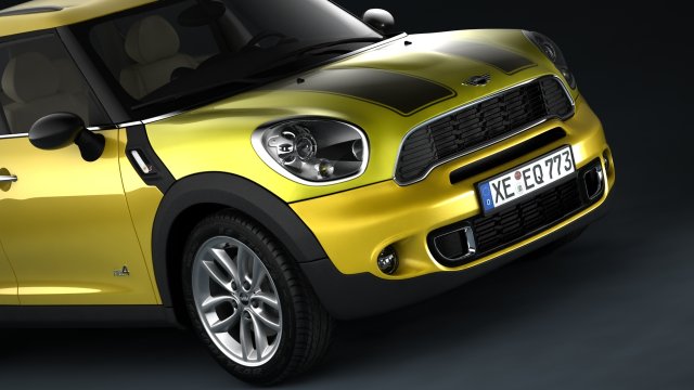 mini cooper countryman 2011 3D Model .c4d .max .obj .3ds .fbx .stl .blend