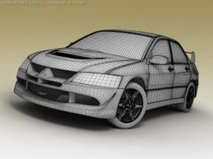 mitsubishievo vii 3D Model