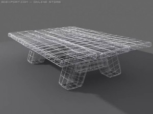 old wooden table 3D-Modell
