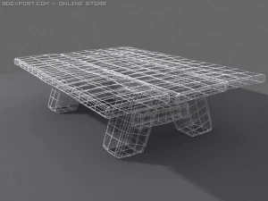 old wooden table 3D Model