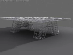 old wooden table 3D Model