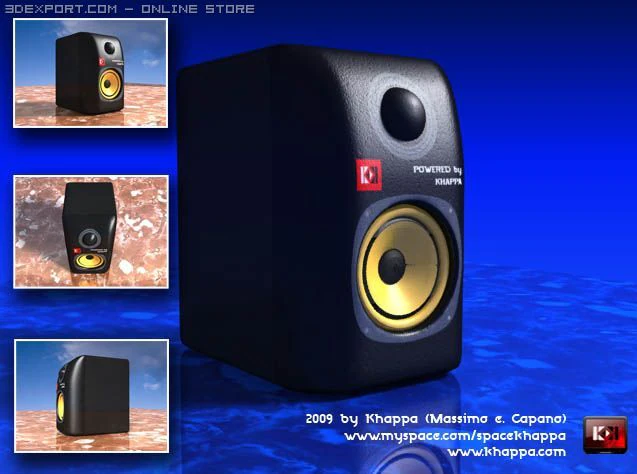 studio monitor 3D Model .c4d .max .obj .3ds .fbx .stl .blend 