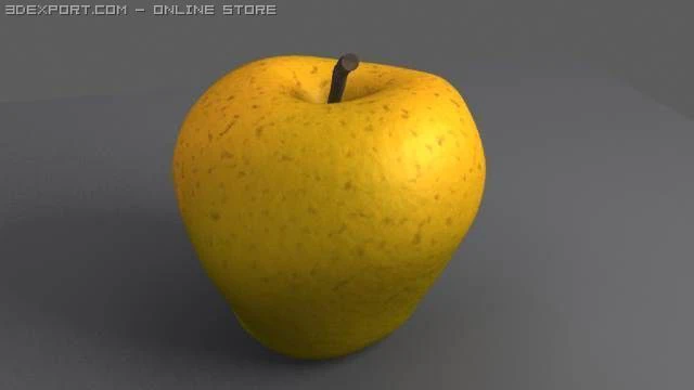 procedural apple 3D Model .c4d .max .obj .3ds .fbx .stl .blend 