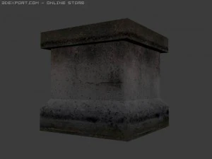 concrete dirty block 3D Model
