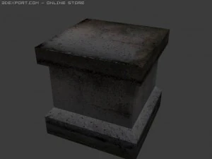 concrete dirty block 3D Model