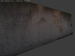 concrete dirty wall 3D 模型