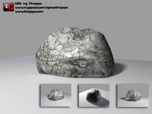 lowpoly rock Model 3D