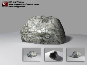 ローポリロック 3Dモデル