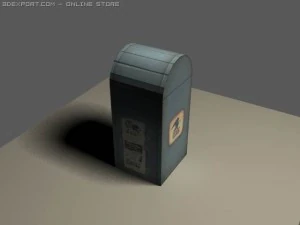 caixa de correio lowpoly Modelo 3D