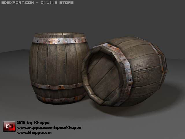 barrel 3D 模型 .c4d .max .obj .3ds .fbx .stl .blend 