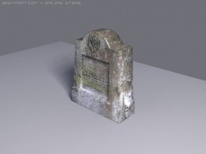 gravestone 3D 모델
