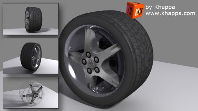 supercar wheel 3D Модель .c4d .max .obj .3ds .fbx .stl .blend 