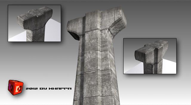 concrete big column Modello 3D .c4d .max .obj .3ds .fbx .stl .blend