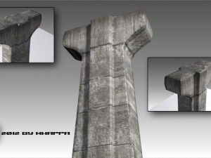 concrete big column 3D 모델