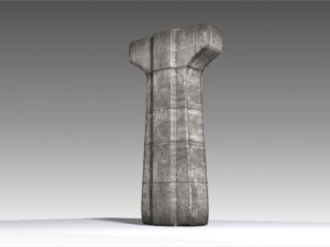 concrete big column Modello 3D