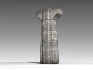 kolom beton besar Model 3D