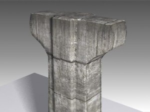 concrete big column Modello 3D