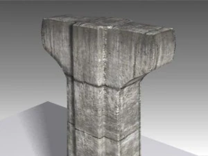 kolom beton besar Model 3D