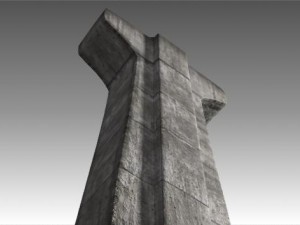 concrete big column Modello 3D