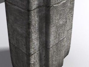 concrete big column Modello 3D