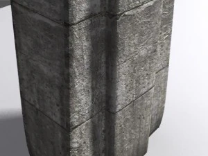 kolom beton besar Model 3D