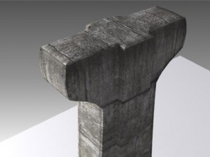 concrete big column Modello 3D