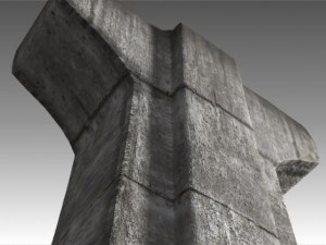 concrete big column Modello 3D