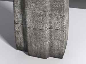 concrete big column Modello 3D
