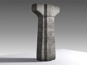 concrete big column Modello 3D