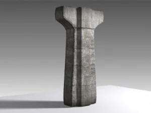 kolom beton besar Model 3D