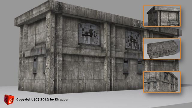 damaged building 3Dモデル .c4d .max .obj .3ds .fbx .stl .blend 