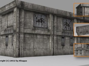 damaged building 3D 모델