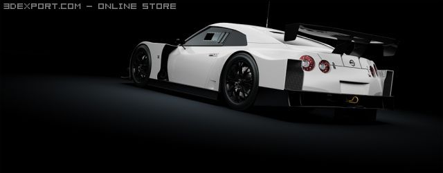 2008 super gt nissan gtr Modelo 3D .c4d .max .obj .3ds .fbx .stl .blend 