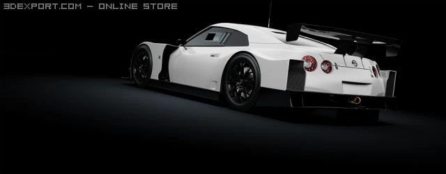 2008 super gt nissan gtr 3D Модель .c4d .max .obj .3ds .fbx .stl .blend 