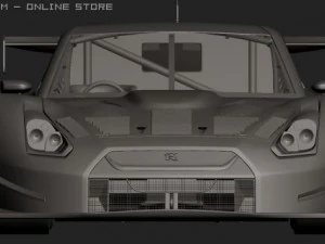 2008 super gt nissan gtr 3D Модель