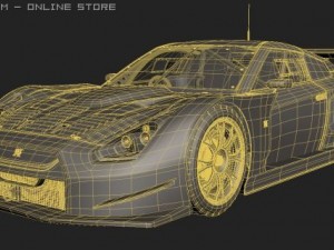 2008 super gt nissan gtr Modelo 3D