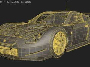 2008 super gt nissan gtr 3D Модель