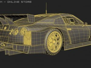 2008 super gt nissan gtr 3D Модель