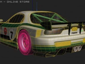 1996 mazda rx7 3D Model