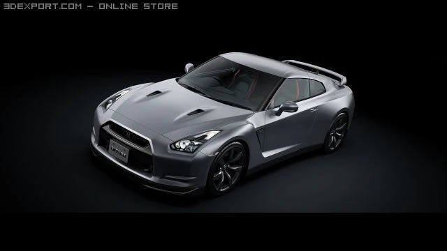 2009 nissan gtr 3D Model .c4d .max .obj .3ds .fbx .stl .blend 