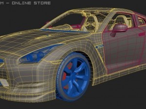 2009 nissan gtr 3D 模型