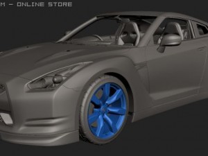 2009 nissan gtr 3D 模型