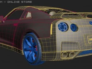 2009 nissan gtr 3D Model
