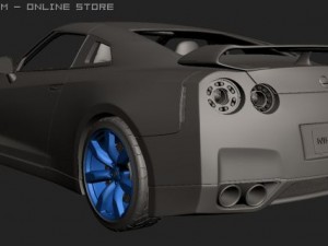 2009 nissan gtr 3D 模型