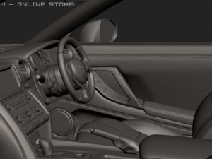2009 nissan gtr 3D 模型