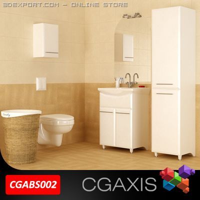 cgaxis bathroom set 02 Model 3D .c4d .max .obj .3ds .fbx .stl .blend 