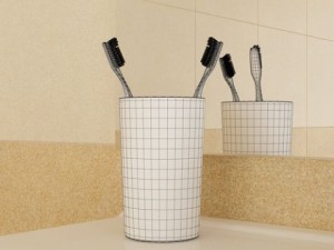 cgaxis bathroom set 02 Model 3D