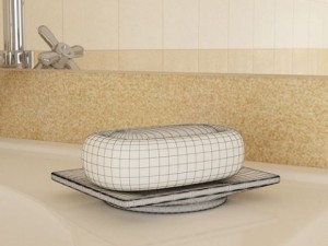 cgaxis bathroom set 02 Model 3D