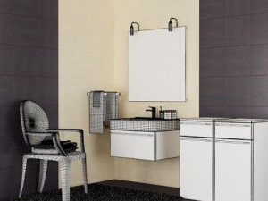 cgaxis bathroom set 01 Model 3D
