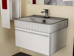 cgaxis bathroom set 01 3D Model